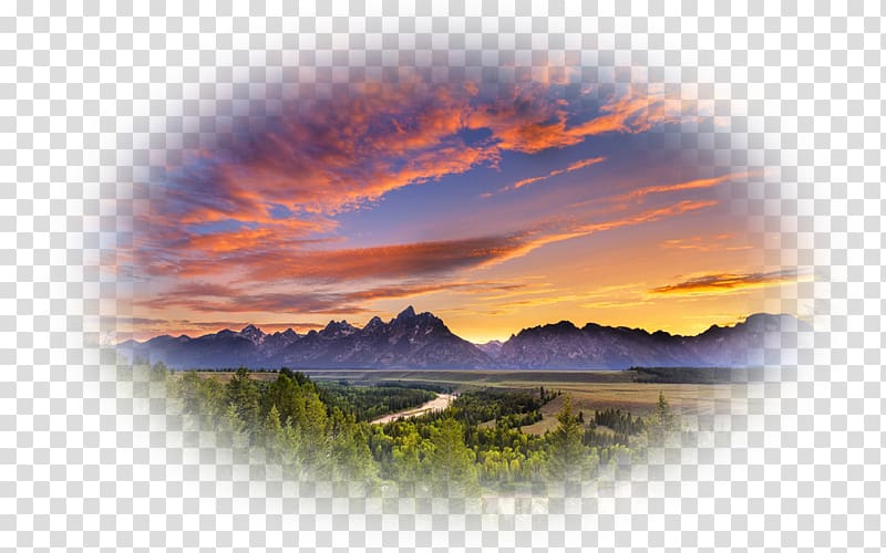 Grand Teton Mount Moran Yellowstone National Park Snake River Park County, Wyoming, park transparent background PNG clipart