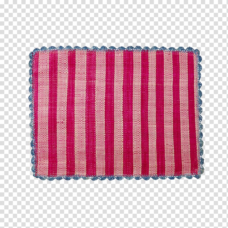 Place Mats Tablecloth Raffia palm Tableware, pink stripes transparent background PNG clipart