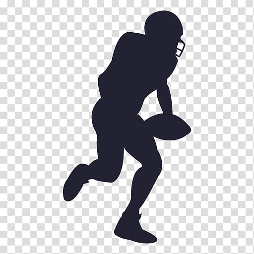 Silhouette American football Rugby Sport, players transparent background PNG clipart