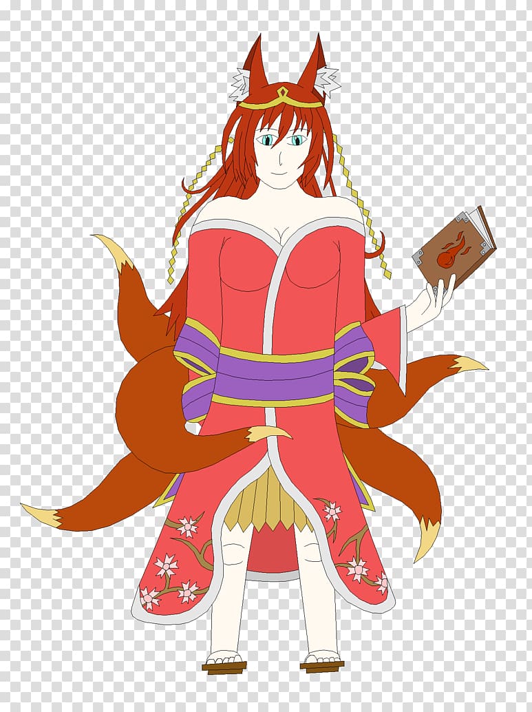 Costume design Legendary creature , kitsune dnd transparent background PNG clipart