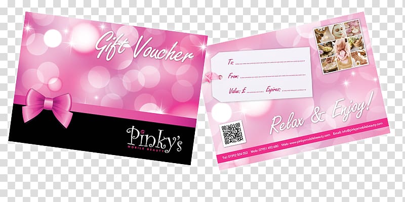 Gift card Voucher Nail Pedicure, nail vouchers transparent background PNG clipart