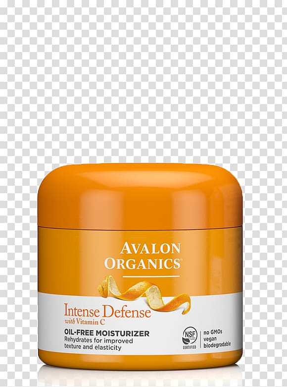 Lotion Avalon Organics Intense Defense Vitamin C Renewal Cream Moisturizer Anti-aging cream, oil free lip balm transparent background PNG clipart