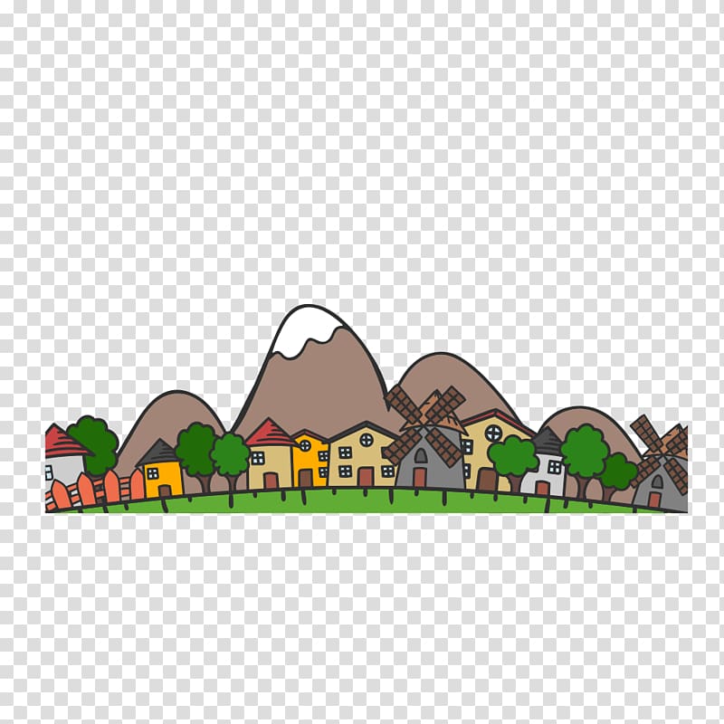 Drawing Illustration, house,city transparent background PNG clipart