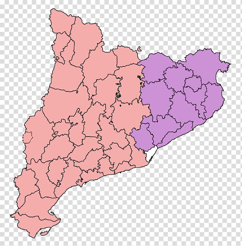 Blank map Vallès Comarca Aurrealerta, map transparent background PNG clipart