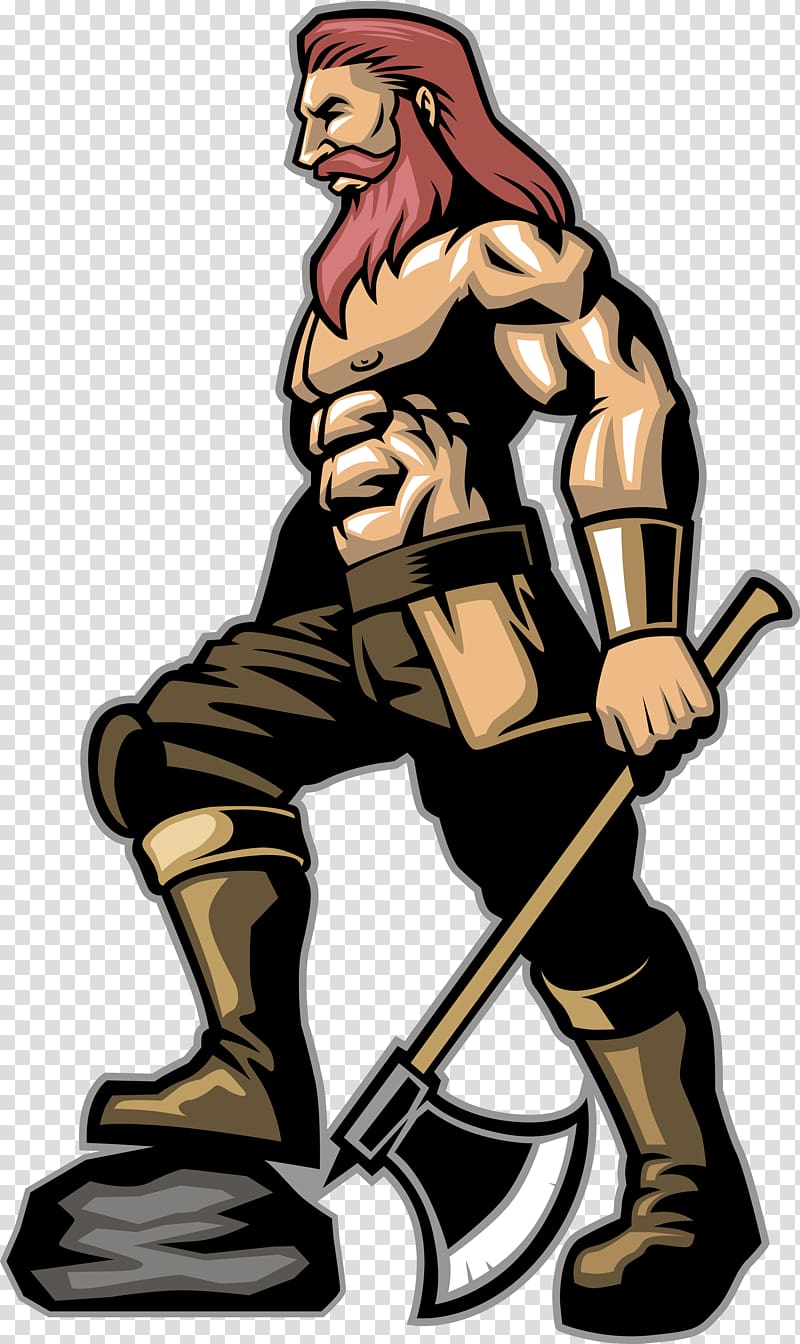 Warrior Viking Norsemen, Axe transparent background PNG clipart