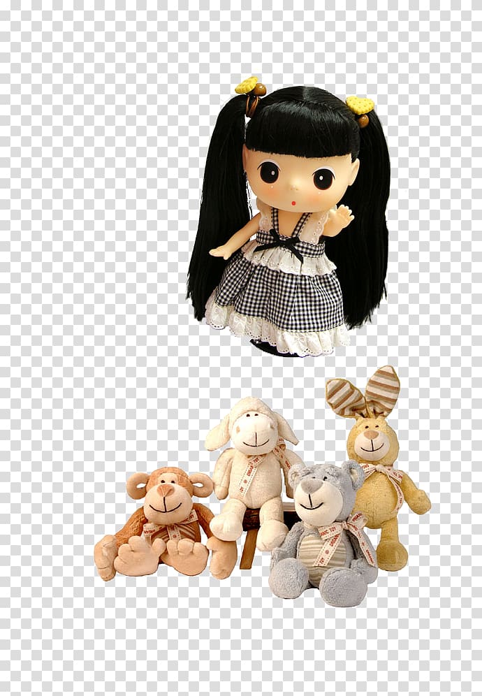 Doll Toy Drawing, Cartoon doll transparent background PNG clipart