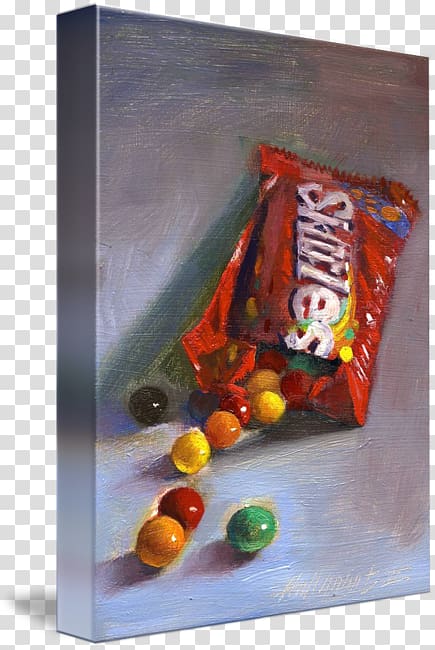 Still life Smarties Oil painting, Skittles candy transparent background PNG clipart