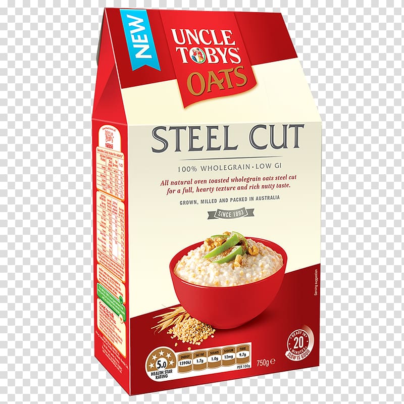 Breakfast cereal Steel-cut oats Uncle Tobys, breakfast transparent background PNG clipart