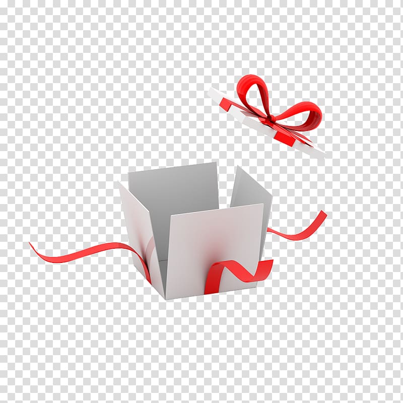 white gift box transparent background PNG clipart