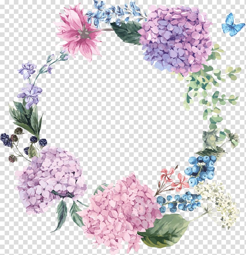 Hydrangea Floral design Flower Greeting & Note Cards Garden, flower transparent background PNG clipart