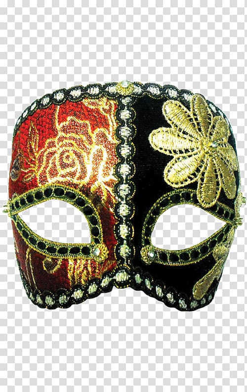 Mask Masquerade ball Columbina Venice Carnival Gold, mask transparent background PNG clipart