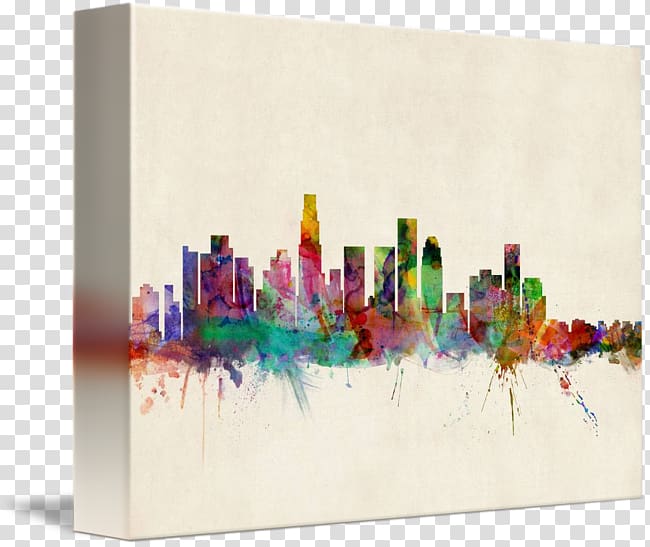Los Angeles Canvas print Gallery wrap Skyline, Los Angeles City transparent background PNG clipart