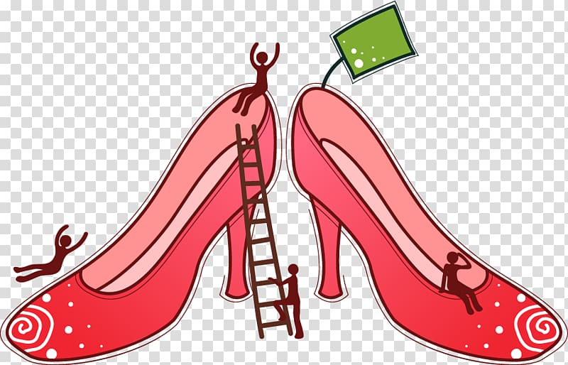 Shoe High-heeled footwear Drawing Illustration, Hand-painted cartoon woman high heels transparent background PNG clipart