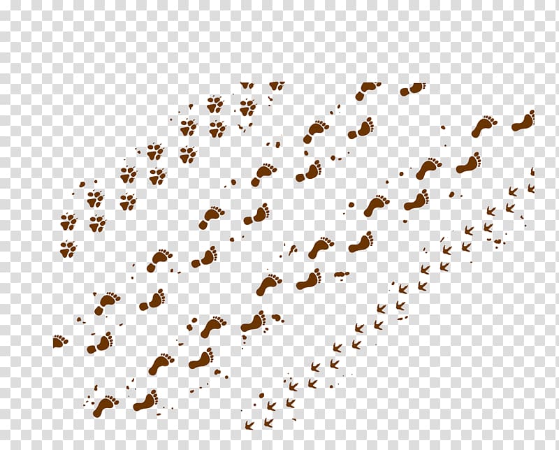 Dog Footprint Mud Computer file, A variety of footprints with mud transparent background PNG clipart