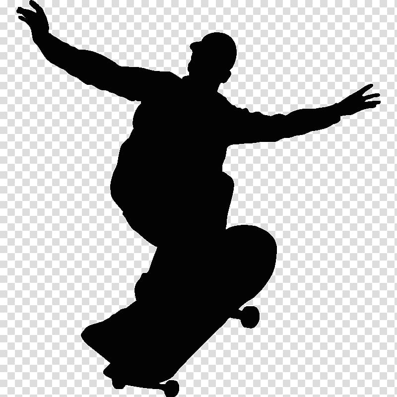 Skateboarding Silhouette , skateboard transparent background PNG clipart