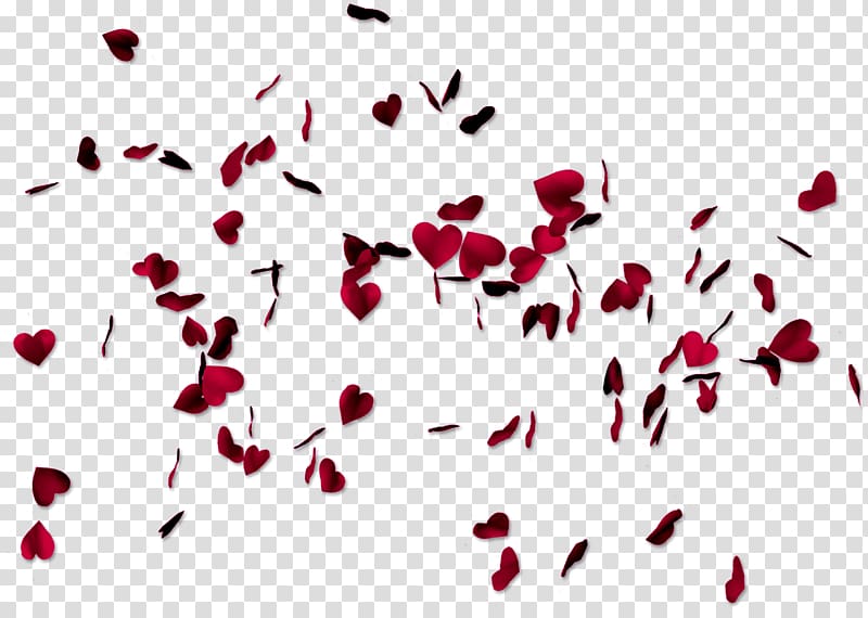 Heart Desktop , rose petals drift transparent background PNG clipart