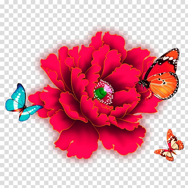 Google Christmas Flower, Peony transparent background PNG clipart