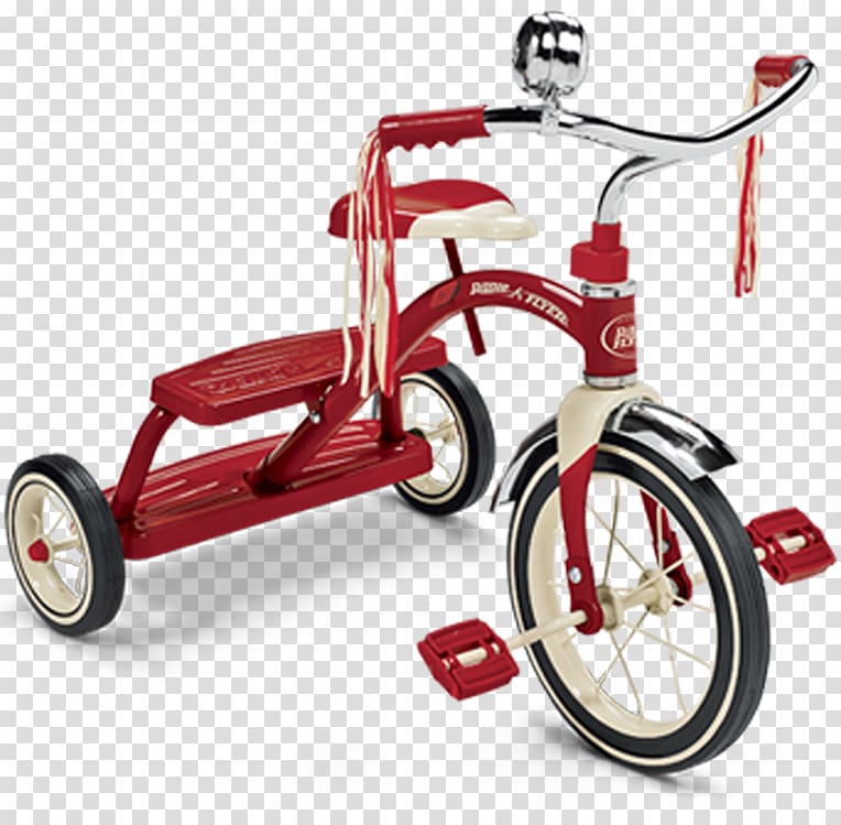 Radio Flyer Classic Dual Deck Tricycle Bicycle Toy, Bicycle transparent background PNG clipart