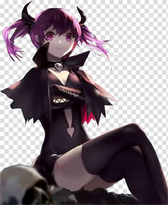 Anime Devil Girl , Demon Girl transparent background PNG clipart