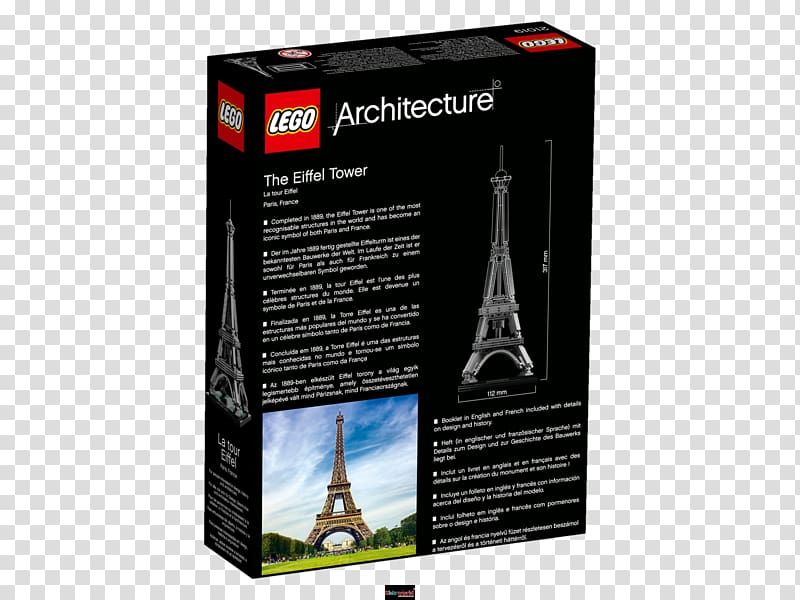 LEGO 21019 Architecture The Eiffel Tower Lego Architecture Der Eiffelturm, eiffel tower transparent background PNG clipart