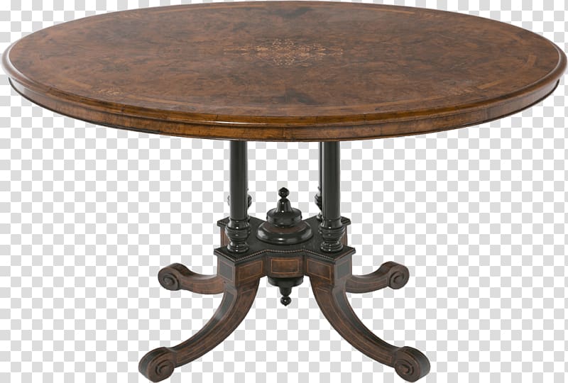 round brown wooden pedestal dining table, Antique Wooden Table transparent background PNG clipart