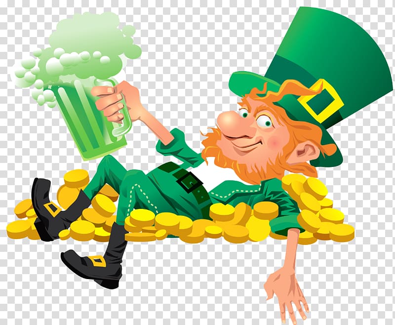 Ireland Saint Patricks Day March 17 , Green Leprechaun transparent background PNG clipart