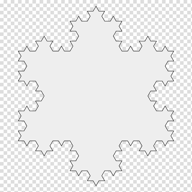 Koch snowflake Fractal Curve, snow flakes transparent background PNG clipart