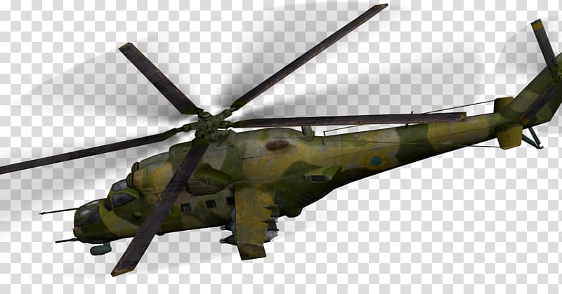 Military helicopter Aircraft Mi-24 Rotorcraft, helicopter transparent background PNG clipart