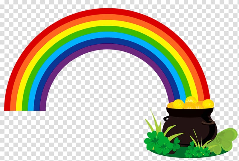 Saint Patrick\'s Day Rainbow Gold , St Patrick transparent background PNG clipart