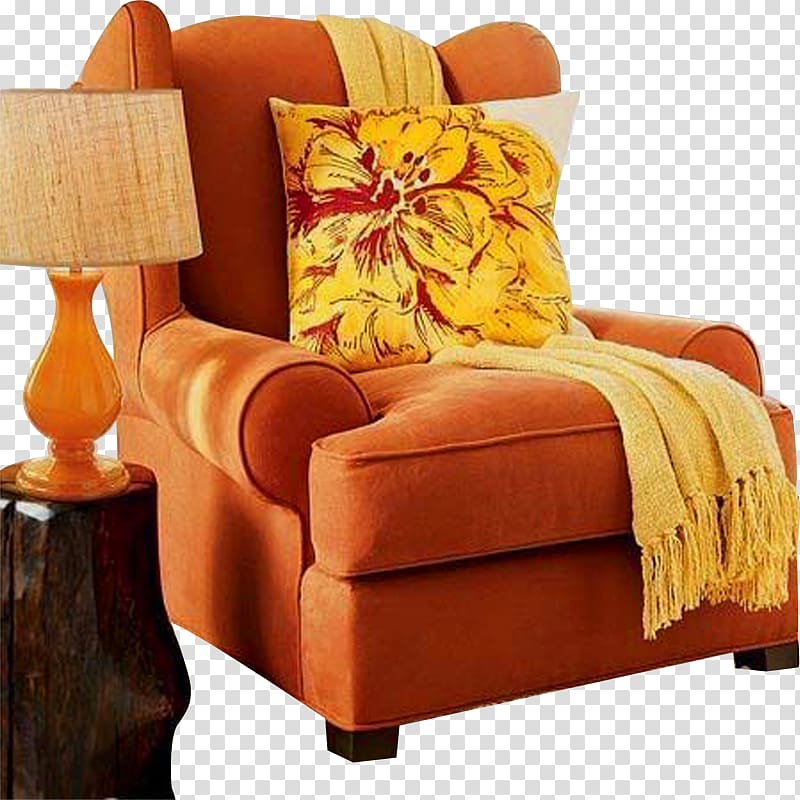 Couch Table Chair Furniture Living room, Yellow sofa transparent background PNG clipart