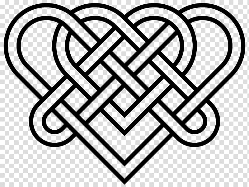 Celtic knot Heart Endless knot , celtic transparent background PNG clipart