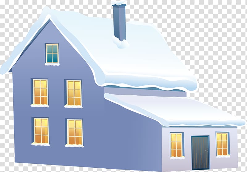 Winter Christmas decoration , house transparent background PNG clipart