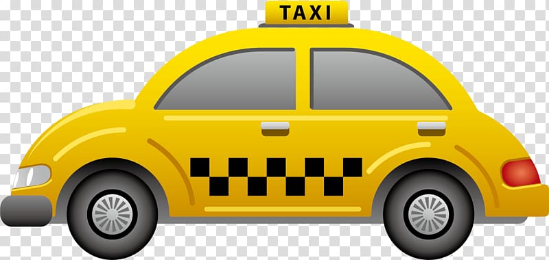 yellow taxi illustration, Taxi Icon, Taxi elements transparent background PNG clipart
