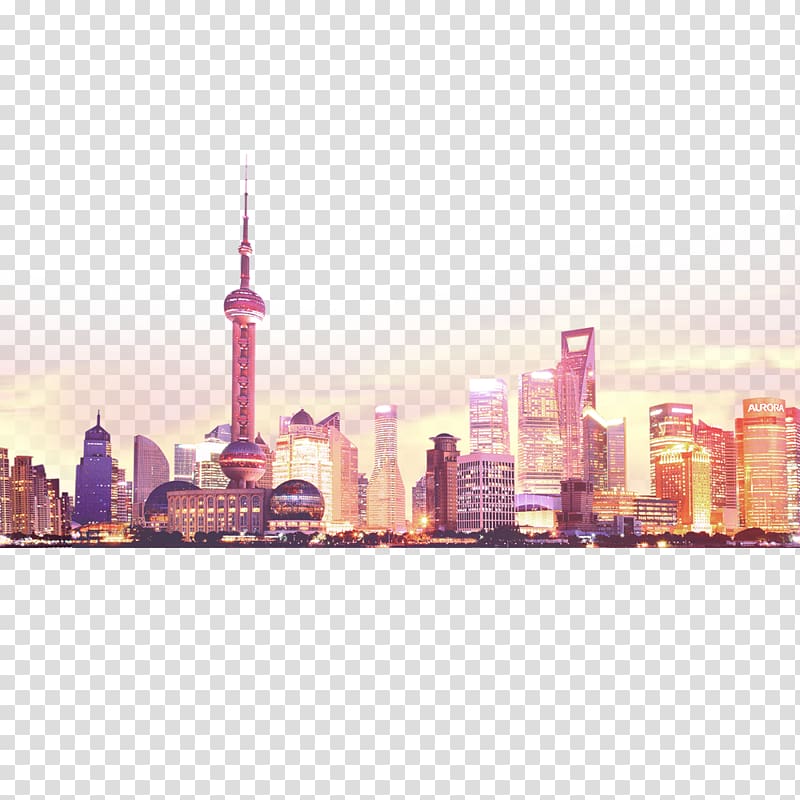 Oriental Pearl Tower, China, Shanghai Computer Software , Free matting sunset Urban Architecture transparent background PNG clipart