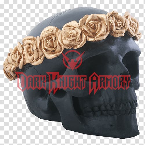 Headpiece Skull Flower, Skull Crown transparent background PNG clipart