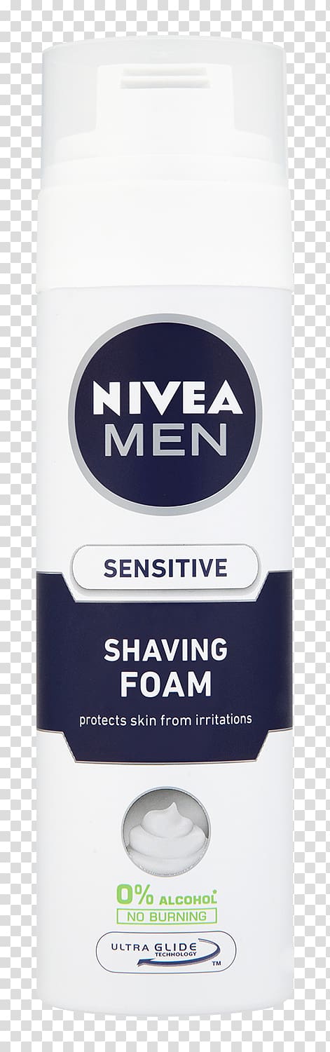 Shaving Cream NIVEA MEN Sensitive Moisturiser Aftershave, shaving foam transparent background PNG clipart