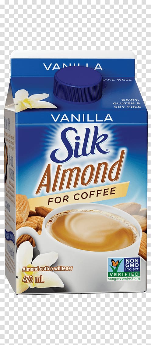 Cream Almond milk Soy milk Instant coffee, almond milk carton transparent background PNG clipart