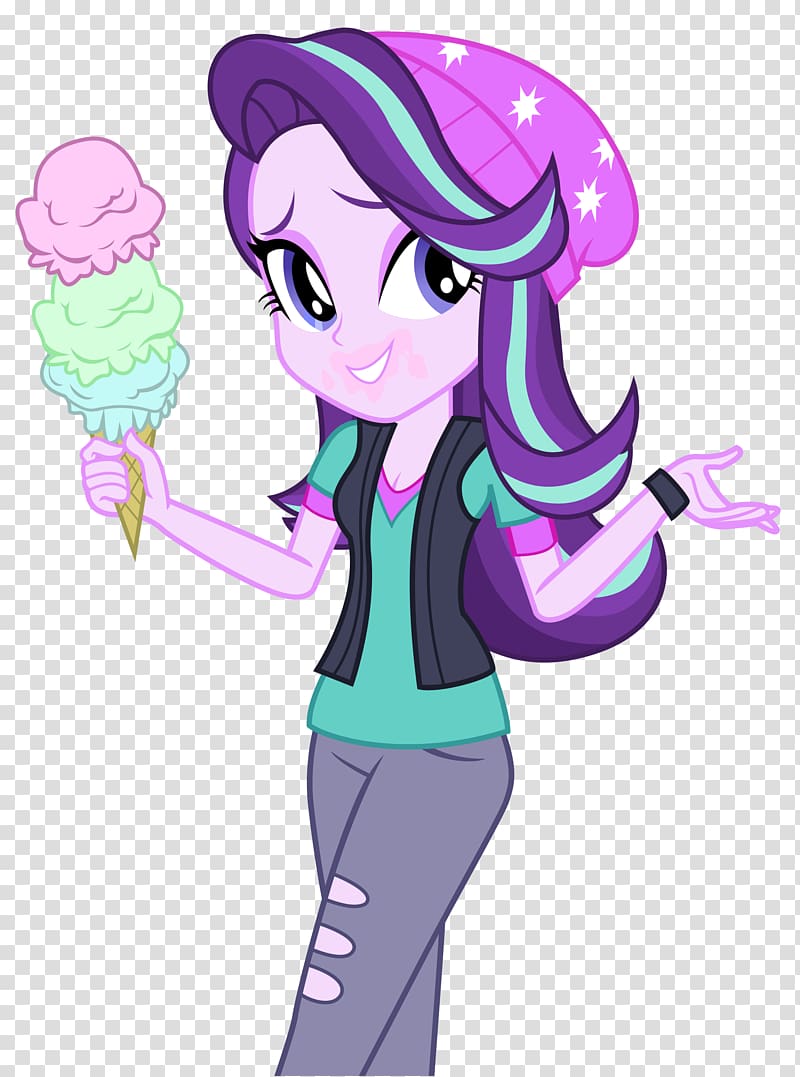 Ice Cream Cones My Little Pony: Equestria Girls Sunset Shimmer, starlights transparent background PNG clipart