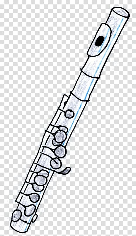 Piccolo Drawing Western concert flute Musical Instruments, Flute transparent background PNG clipart