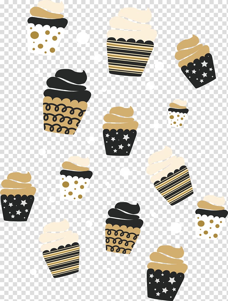 Cupcake Birthday cake, Cartoon cupcake pattern transparent background PNG clipart