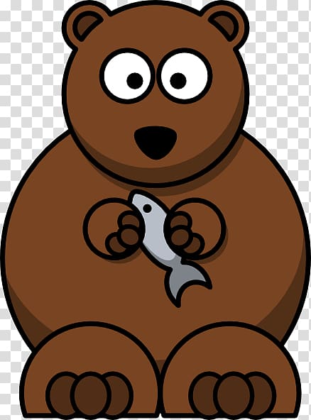 Brown bear Cartoon , Grizzly Bear transparent background PNG clipart