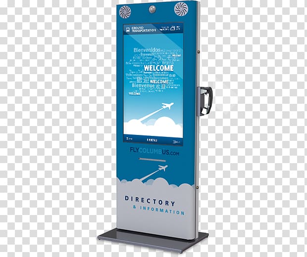 Interactive Kiosks Wayfinding John Glenn Columbus International Airport Digital Signs, airport header transparent background PNG clipart