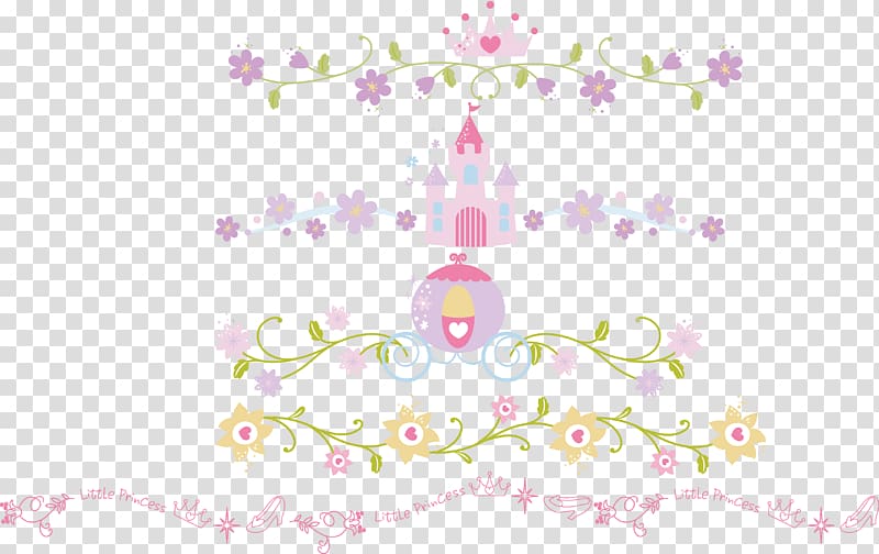 , Lovely princess wind pattern diagram transparent background PNG clipart
