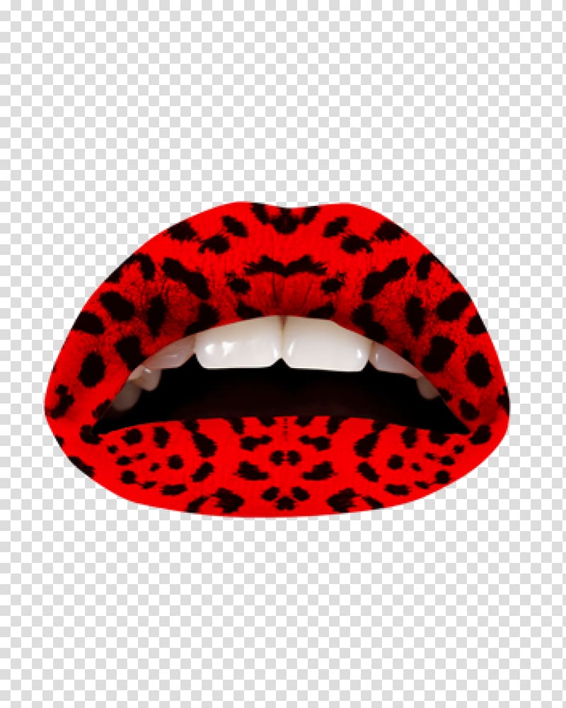 Violent Lips Leopard Lipstick Tattoo, leopard transparent background PNG clipart