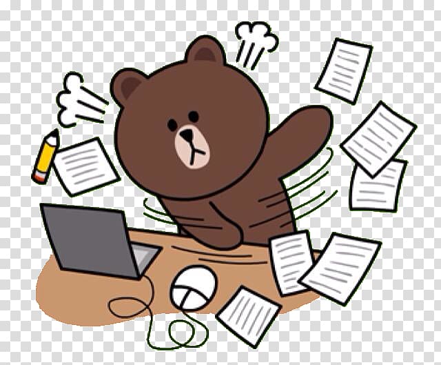 sticker line bear