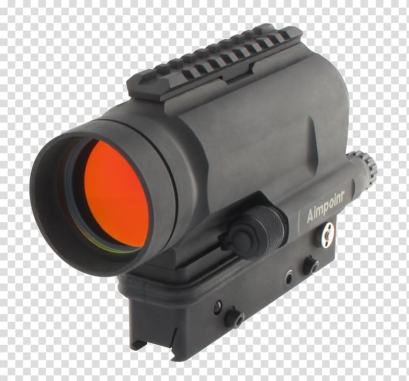 Aimpoint AB Reflector sight Red dot sight Weapon, Sights transparent background PNG clipart