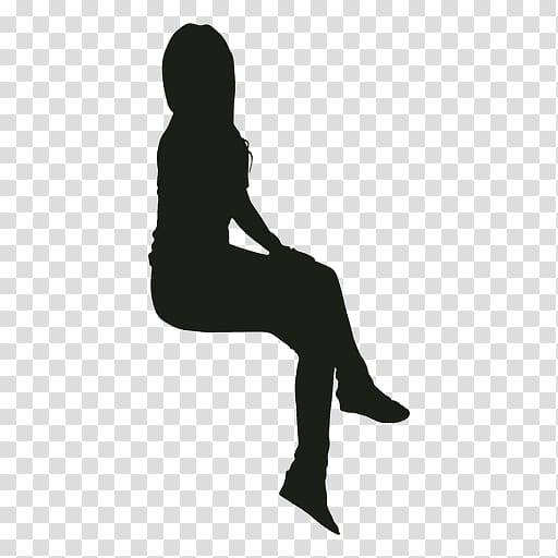 woman crossed leg silhouette, Silhouette Sitting Woman, sitting man transparent background PNG clipart
