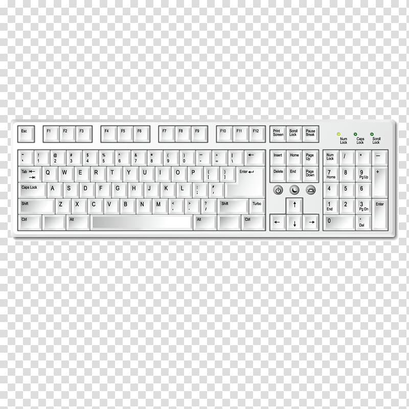 Computer keyboard , White keyboard transparent background PNG clipart