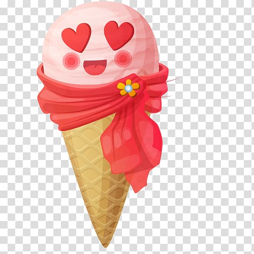 Ice cream cone Strawberry ice cream Milk, ice cream transparent background PNG clipart