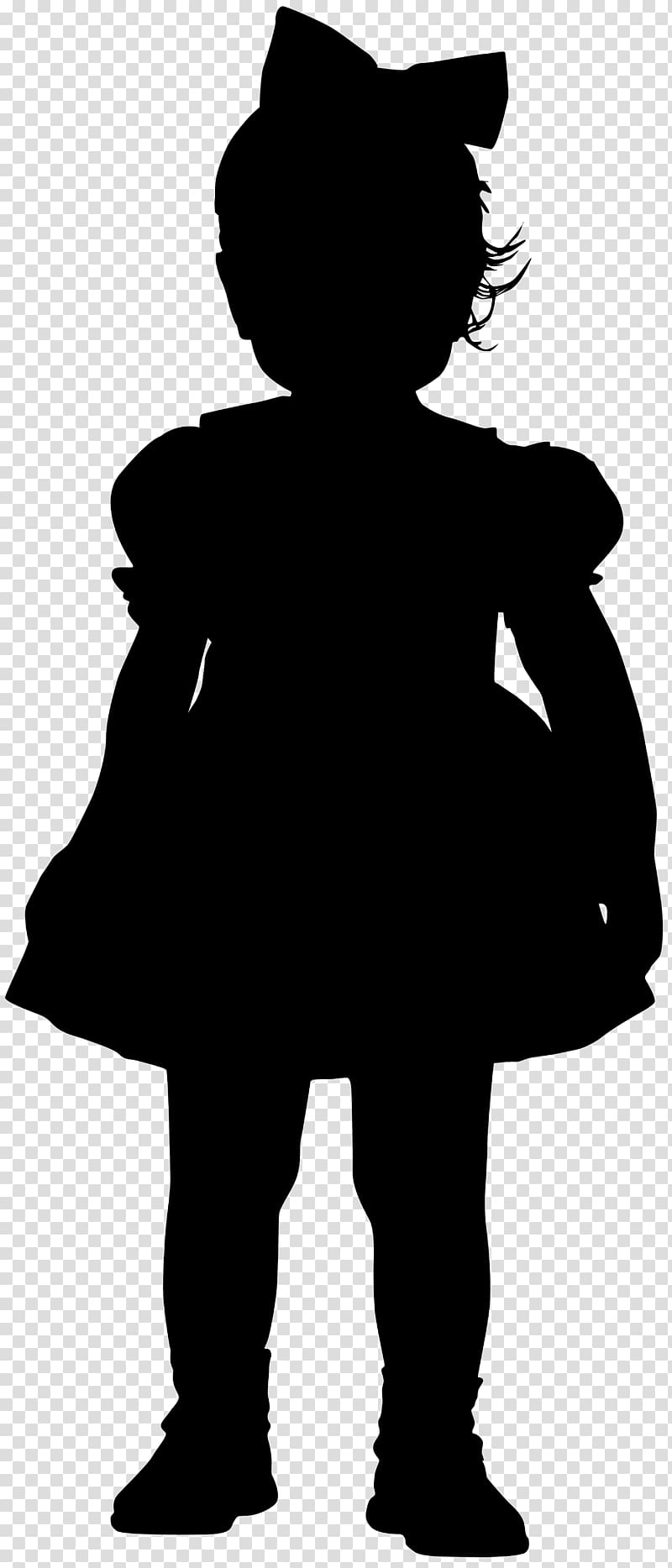 Silhouette Girl , Little Girl Silhouette transparent background PNG clipart